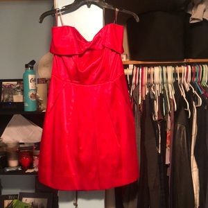 Beautiful red strapless dress!